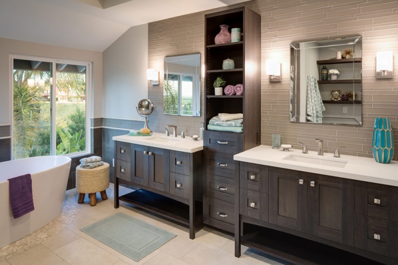 Award Winning Spa Like Bathroom Makes A Sophisticated And Chic Retreat Marrokal Design Remodeling