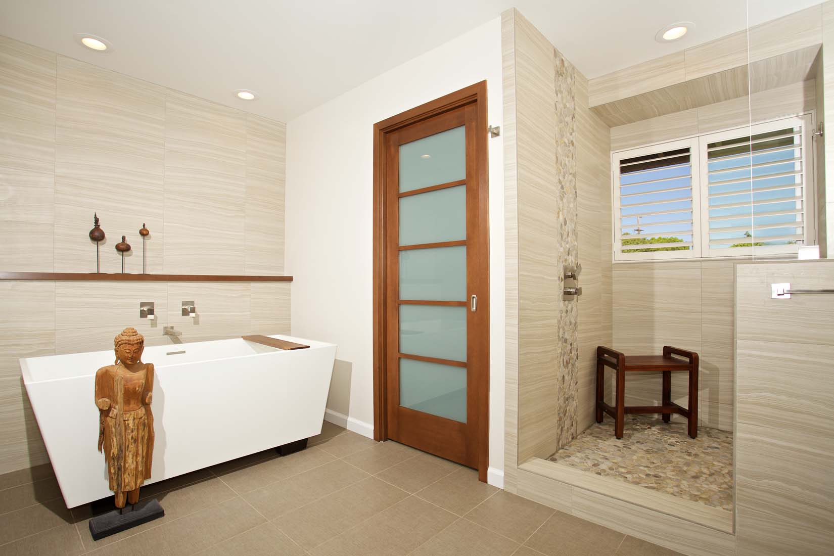 asian inspired master bathroom