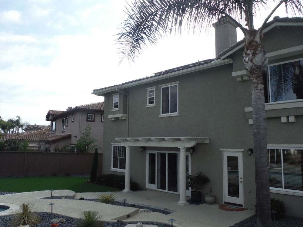before outdoor living remodel, exterior